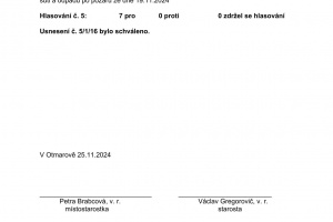 Usnesení ze zasedání Zastupitelstva obce Otmarov - 25.11.2024 (2)